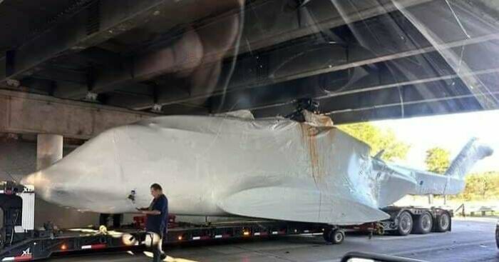 Meanwhile In Livingston Parish, Someone Didn't Check Bridge Clearances Before Taking The Helicopter Out For The Weekend