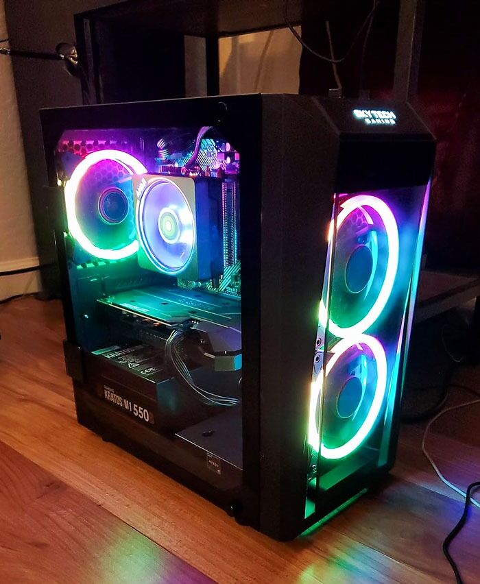 Skytech Gaming Chronos Mini Gaming PC Desktop: Silky smooth gameplay, and stellar performance that'll level up your escape to the worlds of all your favorite games, all in a compact and sleek package - *game on*.