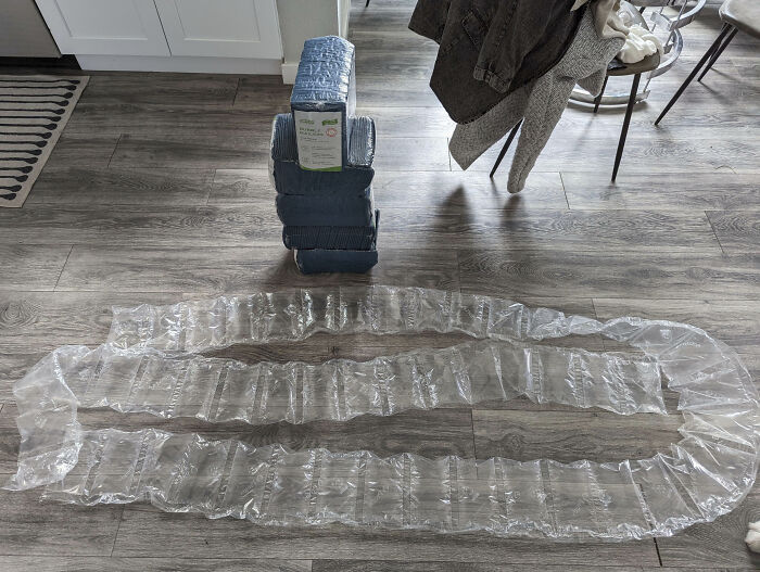 The Amount Of Plastic Bubble Packaging Amazon Used To Ship Me Padded Envelopes