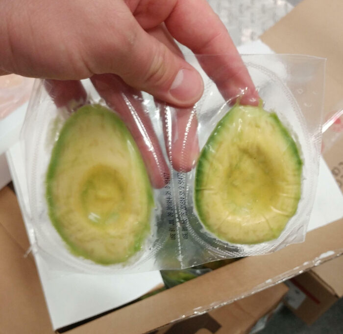 These Peeled Avocados Are Wrapped In Plastic