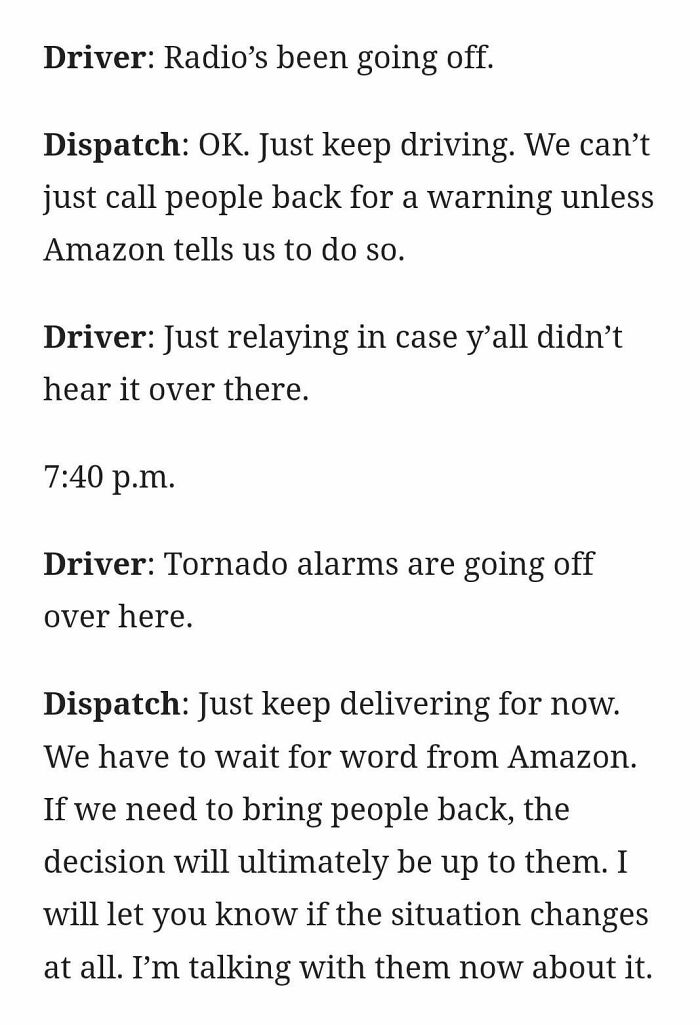 Amazon Tornado Text Exchange. Your Life Is Just Numbers In A Machine, Make The Correct Call