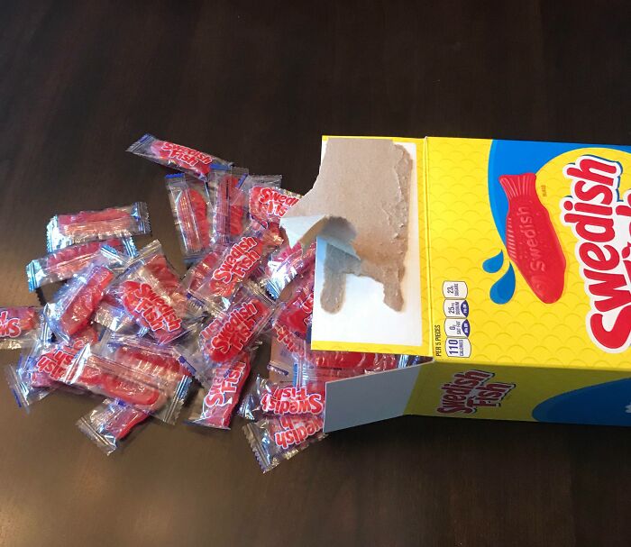 This Box Of Swedish Fish Has Everything Individually Wrapped In Plastic