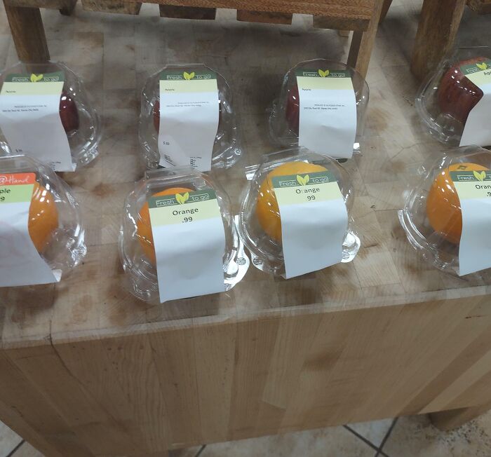The Cafeteria At My Job Just Started Packaging All The Fruit