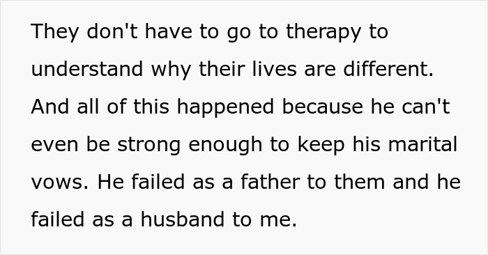 Text excerpt from a woman called greedy witch by ex&rsquo;s mistress for refusing to take her 3 kids on a trip to Italy.