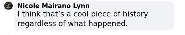 Comment by Nicole Mairano Lynn reflecting on a recovered Titanic menu as a historical piece.