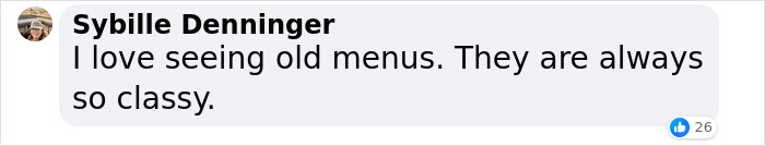 Comment about the Titanic first-class menu being classy.