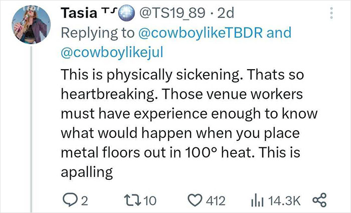 Fans Suffered From “Second-Degree Burns” At Taylor Swift’s Show Where Conditions Were “Inhumane” Fans Suffered From “Second-Degree Burns” At Taylor Swift’s Show Where Conditions Were “Inhumane”