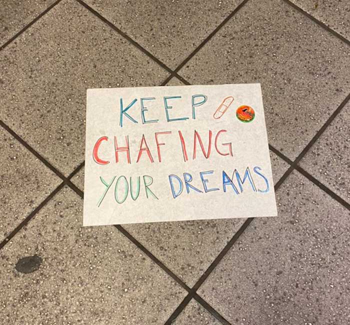 A Special Mention To Those Suffering From Uncomfortable Rubbing Body Parts Was Made