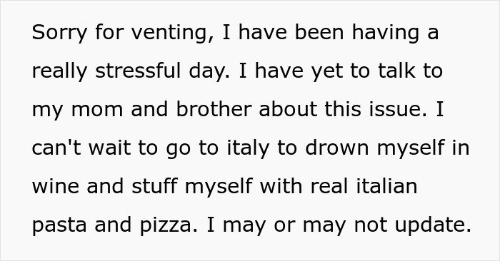 Text message about a woman called a greedy witch by ex&rsquo;s mistress for refusing to take her three kids on a trip to Italy.