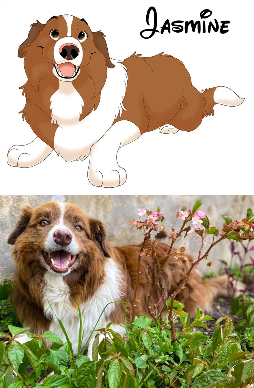 An Illustrator Turns Your Pet's Photos Into Magical Disney-Like Creations (22 New Pics)