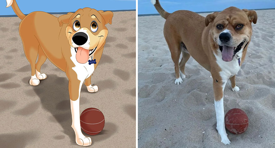 An Illustrator Turns Your Pet's Photos Into Magical Disney-Like Creations (22 New Pics)
