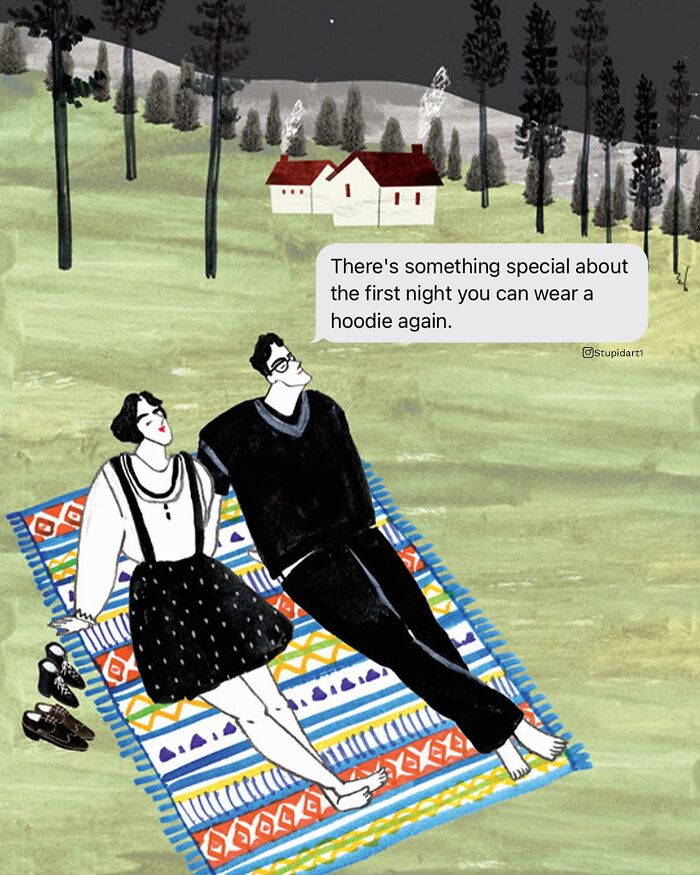 Old Painting With Modern Text Messages