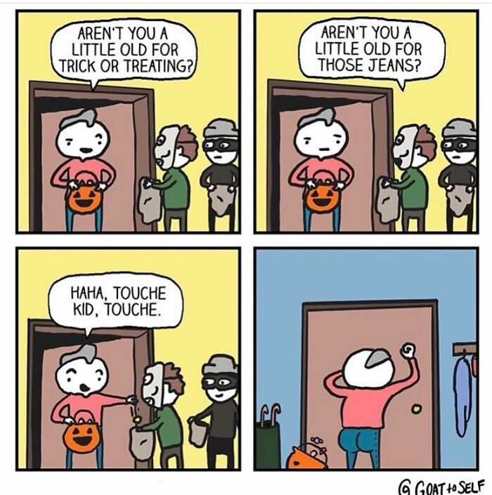 A Comic About Being Too Old For Trick Or Treating