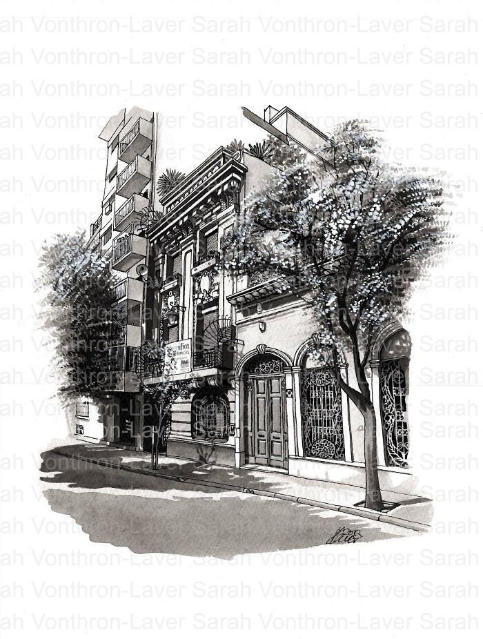 I Drew These Inky Pictures Of Buenos Aires (6 Pics)