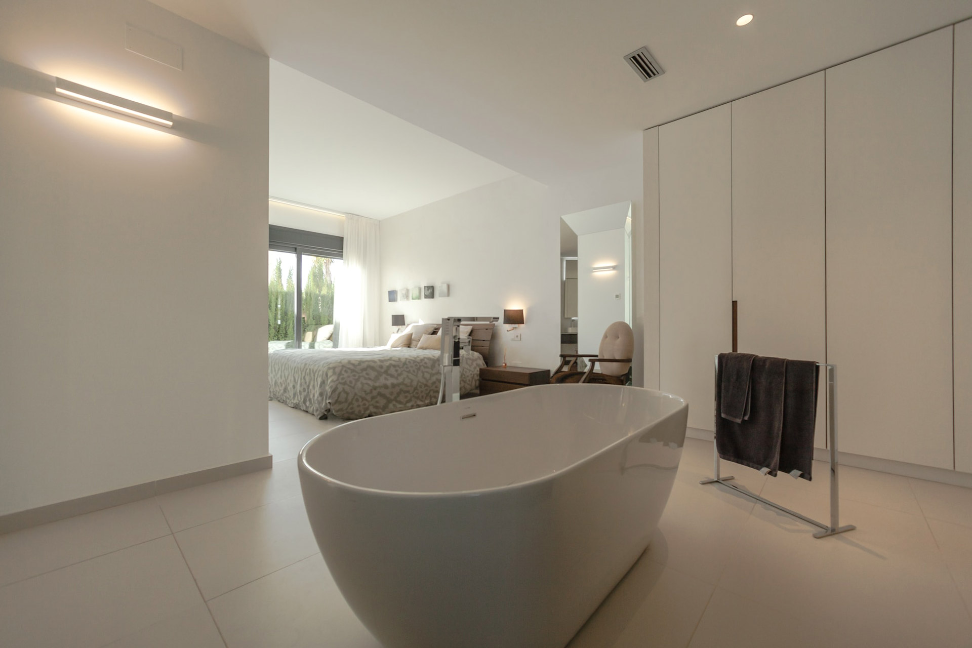 Light white minimalistic bathroom