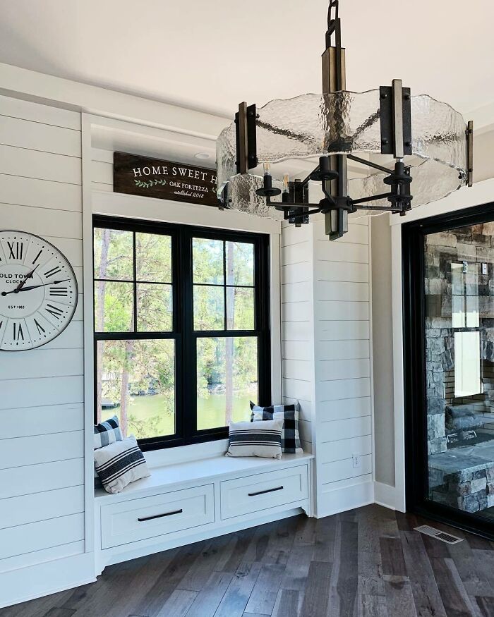 Farm house themed window nook 
