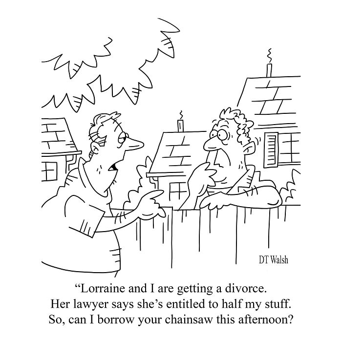 A Single-Panel Comic About Getting A Divorce