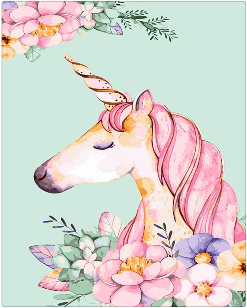 I Painted This Floral Unicorn Using The Paint By Numbers Method