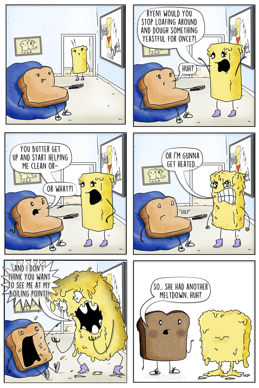 Funny Comics About Food That Are Full Of Puns And Jokes, By This Artist (New Pics)