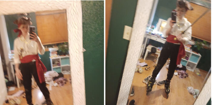 Rollerblading Pirate! Me And My GF Were Supposed To Match But She Ended Up Being A Sexy Joker (Shes That Every Day Tho) Sorry Abt The Blurry Pictures