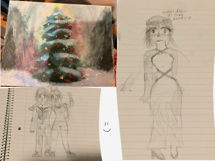 This Is My Best Painting And Best Drawing! The Two Girls Are Olivia And Penny!