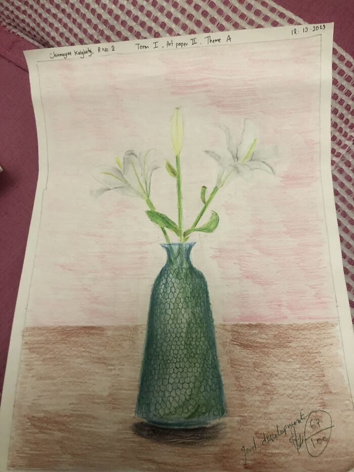 The Drawing I Did For My Art Exam. The Background Sucks But I Feel That Everything Else Is Good