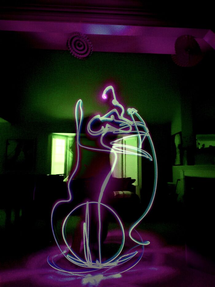 Artist And Her Light Art