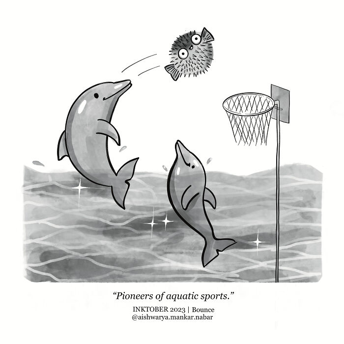 Inktober 2023 Day 9 | Bounce