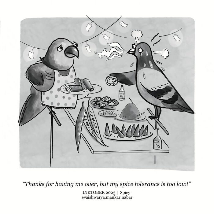 Inktober 2023 Day 12 | Spicy