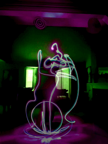 Cat Light Drawing