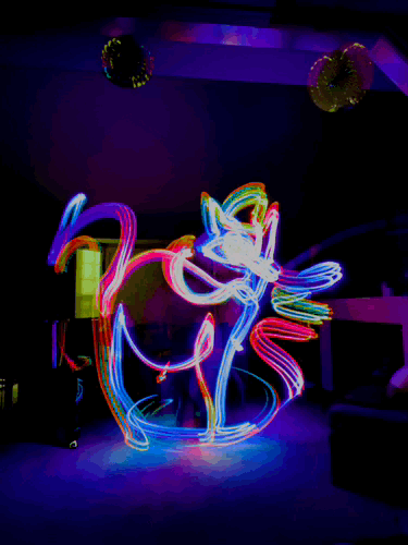 Cat Light Drawing