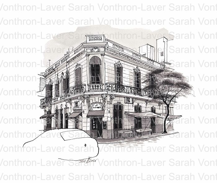 I Drew These Inky Pictures Of Buenos Aires (6 Pics)