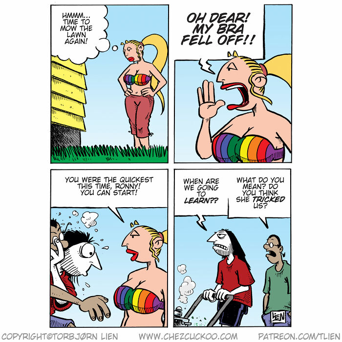 A Comic About Mowing The Lawn