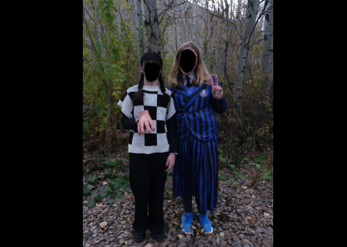 My Friend And I As Wednesday And Enid!