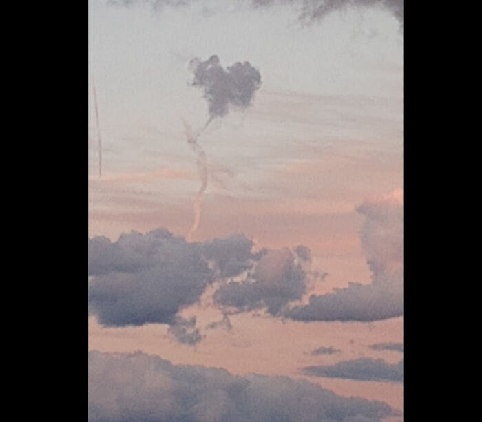 Sunset Cloud Heart