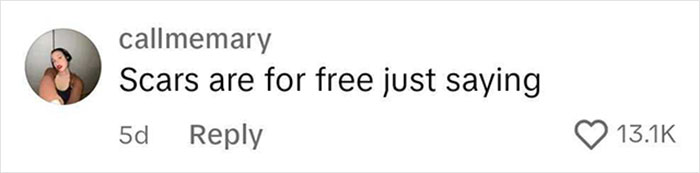 Instagram comment mocking a man's tattoo decision to symbolize love, liked by 13.1K users.