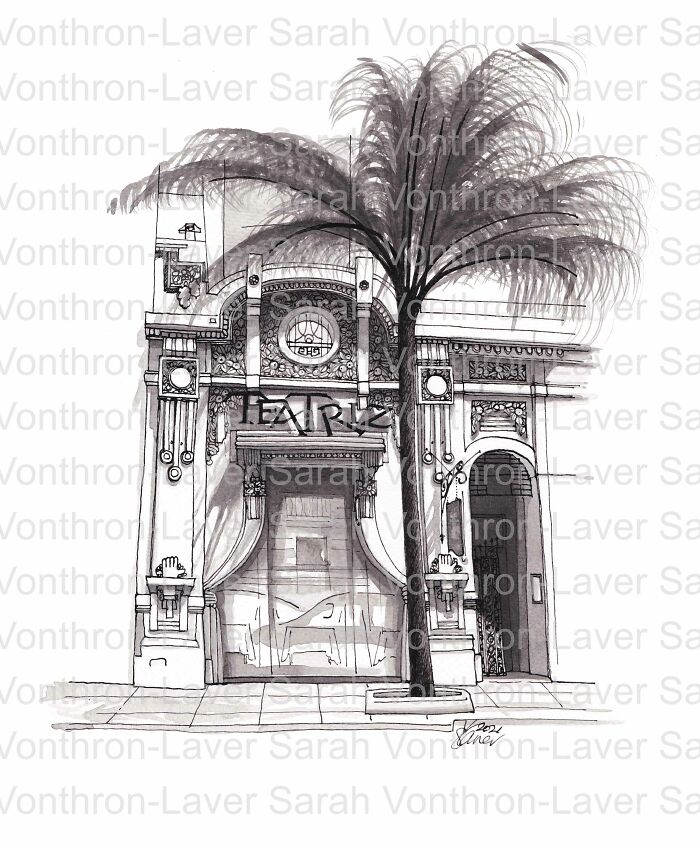 I Drew These Inky Pictures Of Buenos Aires (6 Pics)