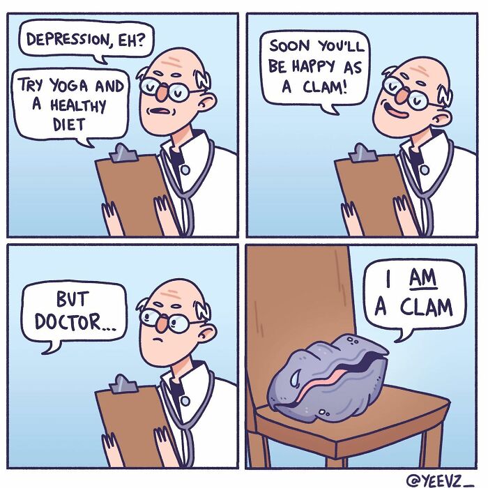 A Comic About Being Happy As A Clam
