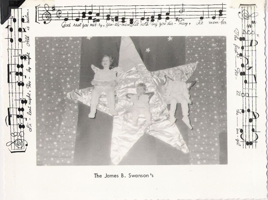 Three Of The Swanson Children Glued To Aluminum Foil