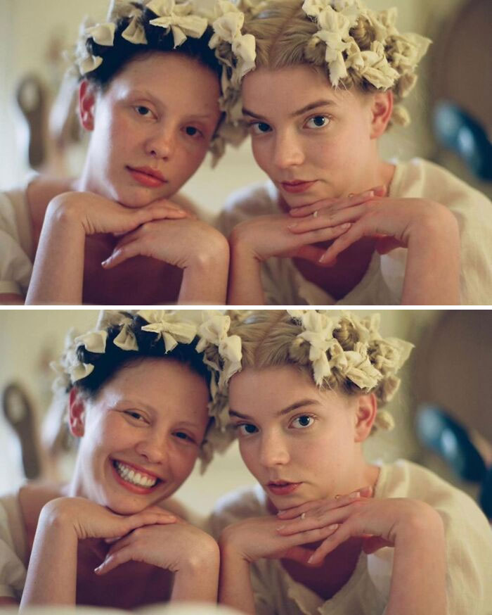 Mia Goth And Anya Taylor Joy On Emma Set