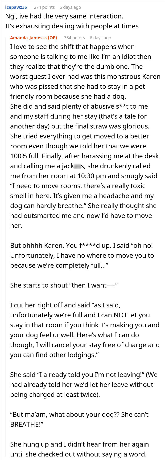 Karen Realizes Her Mistake After Lashing Out At Hotel Employee, Walks Away Without A Word Karen Realizes Her Mistake After Lashing Out At Hotel Employee, Walks Away Without A Word