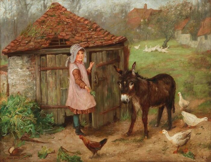 The Little Donkey, Edgar Bundy, 1889