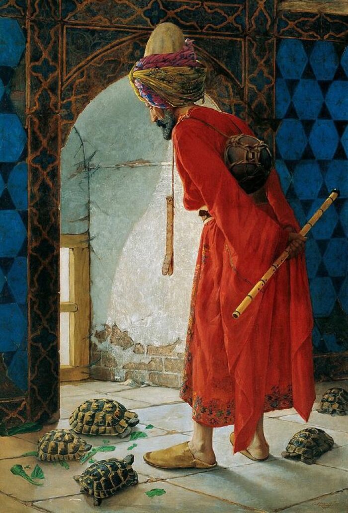 The Tortoise Trainer. Osman Hamdi Bey, 1906