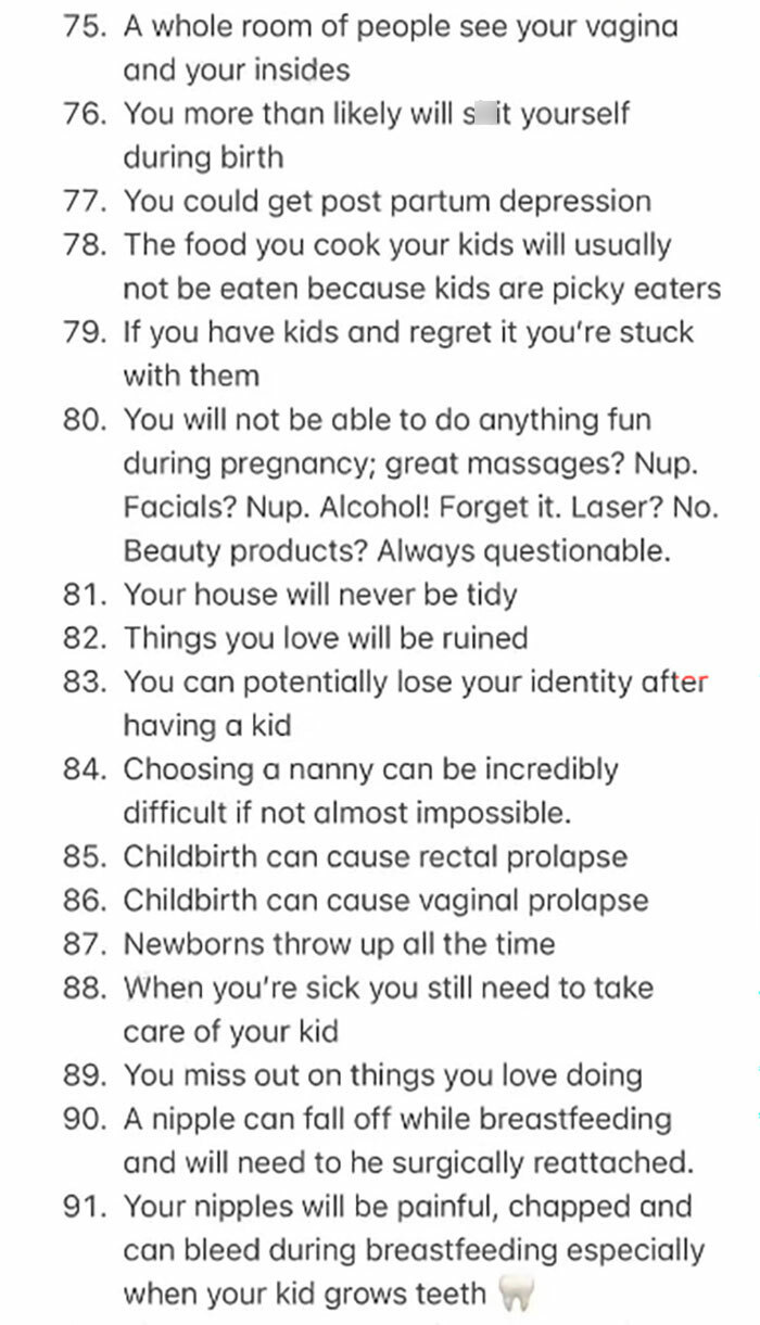 People Lose It At Australian Model&rsquo;s &ldquo;118 Reasons&rdquo; Why She Doesn&rsquo;t Want Kids