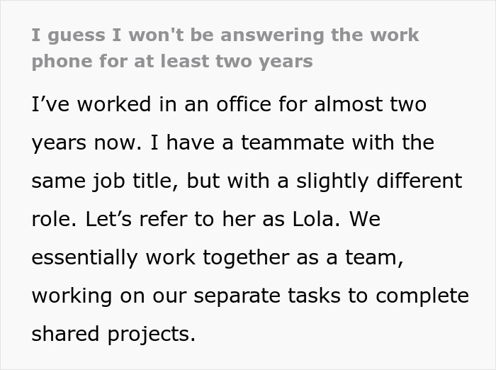 “I Unplugged My Phone”: Office Worker Fed Up After Answering Calls For A Colleague For 2 Years “I Unplugged My Phone”: Office Worker Fed Up After Answering Calls For A Colleague For 2 Years