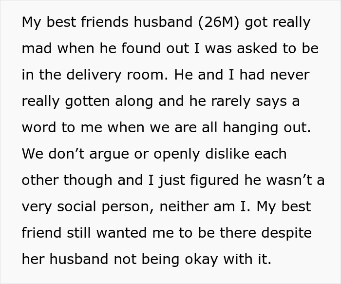 "Might Make Me Attracted To Her": Husband Doesn't Want Wife's BFF In The Delivery Room