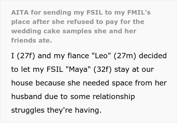 Sister Eats Couple's Wedding Cake Samples, Gets Kicked Out Of Their Home Sister Eats Couple's Wedding Cake Samples, Gets Kicked Out Of Their Home