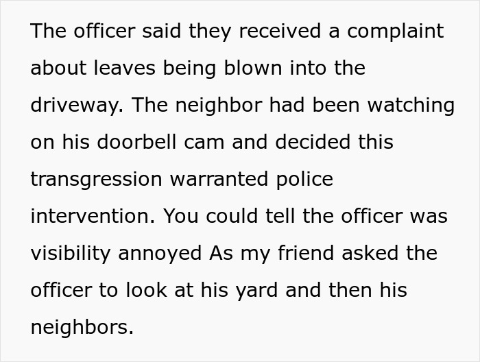 Neighbor Calls Police Because Of A Few Leaves, Regrets It After This Guy Gets Revenge