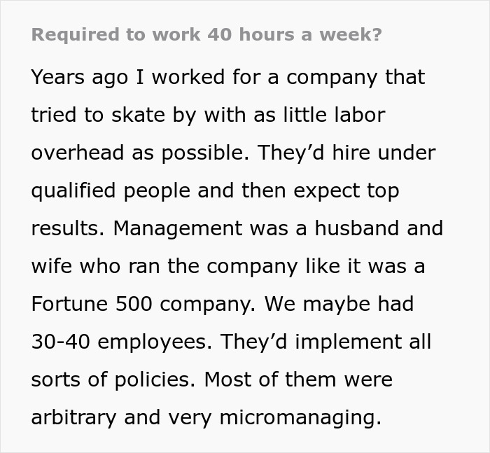 Person Maliciously Complies With A Stupid Work Policy By Coming To Work For Only 30 Minutes Person Maliciously Complies With A Stupid Work Policy By Coming To Work For Only 30 Minutes