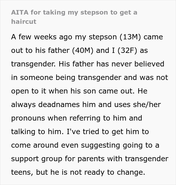“I’m Also Taking Him Shopping”: Wife Stands Up To Her Husband Who Refuses To Support His Trans Son “I’m Also Taking Him Shopping”: Wife Stands Up To Her Husband Who Refuses To Support His Trans Son